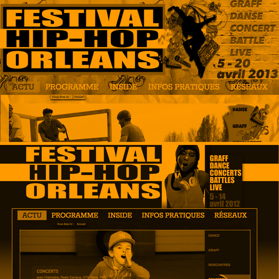 Création du site web www.festivalhiphoporleans.com 2012/2013